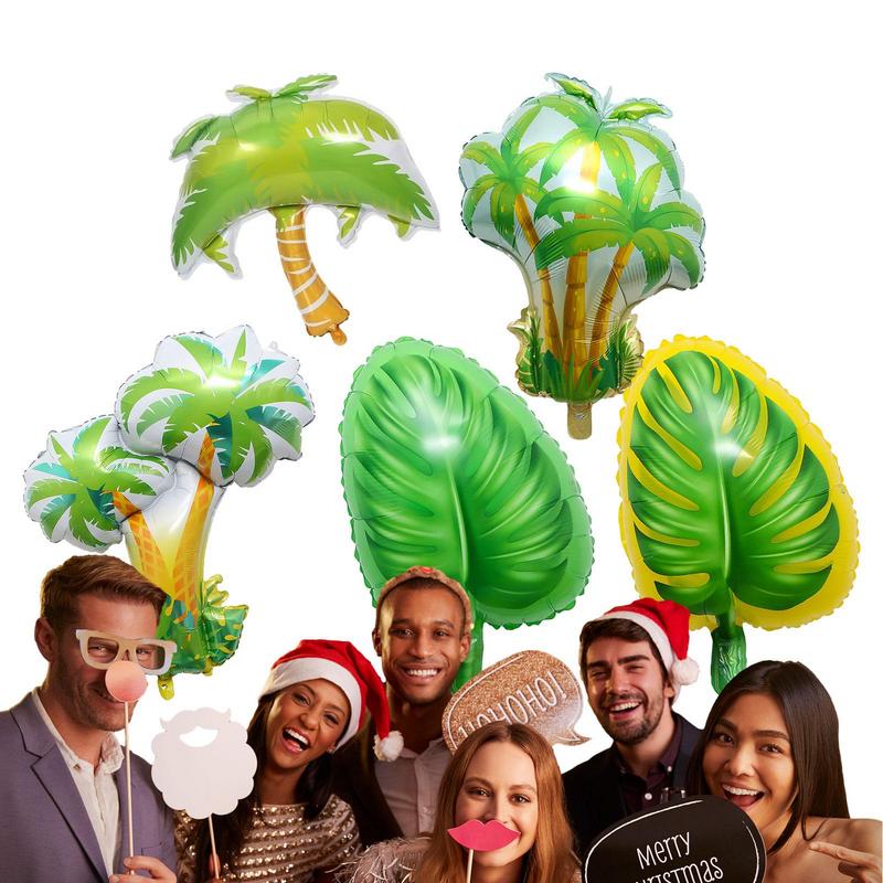 Palm Tree Foil Balloon 5Pcs Balloons For Wedding Decor    ̺  Hawaii Luau Tropical Party